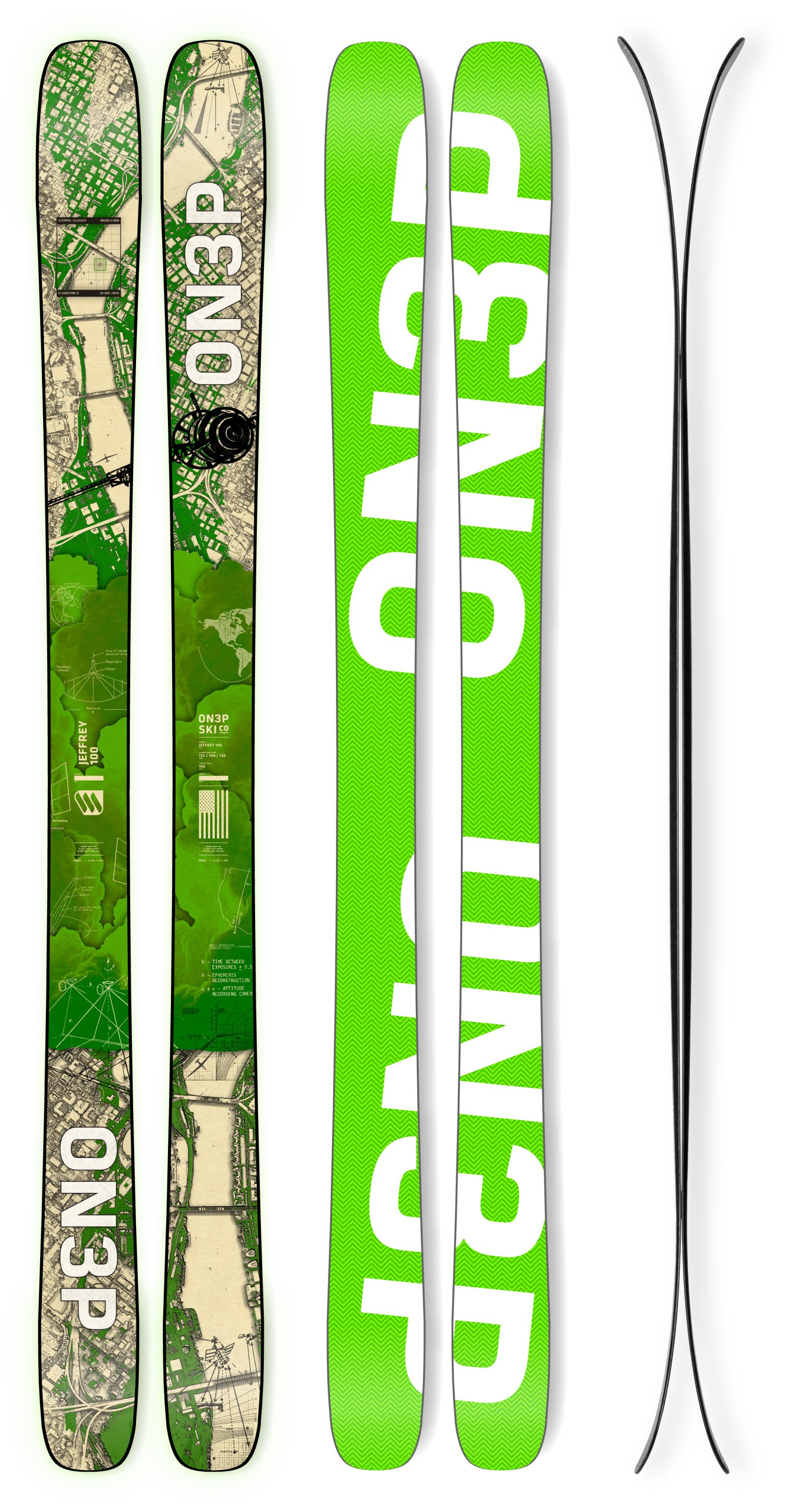 2026 ON3P - JEFFREY 100 - All Mountain Freestyle Skis – ON3P Skis
