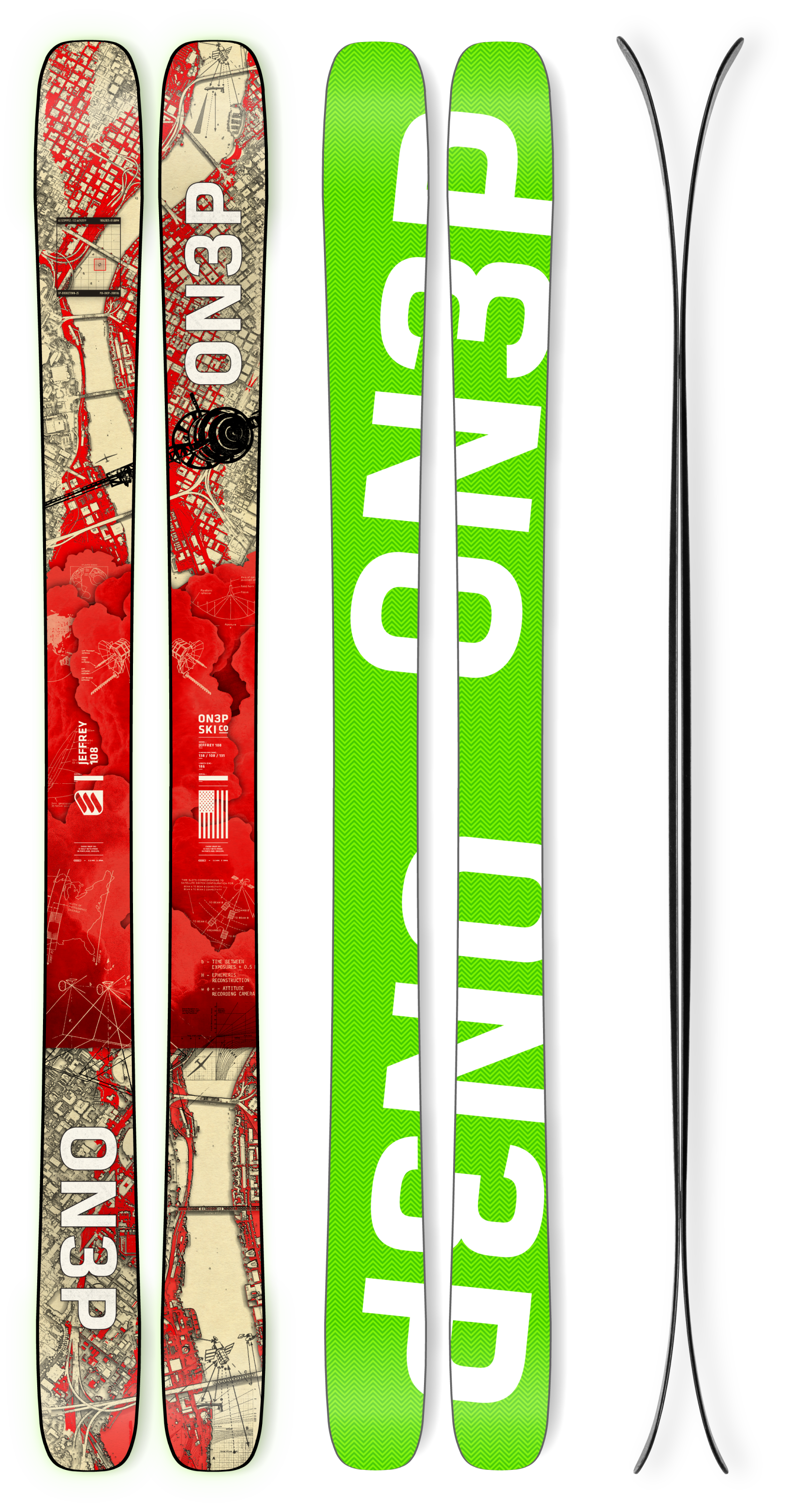 2026 ON3P - JEFFREY 108 - All Mountain Freestyle Skis – ON3P Skis