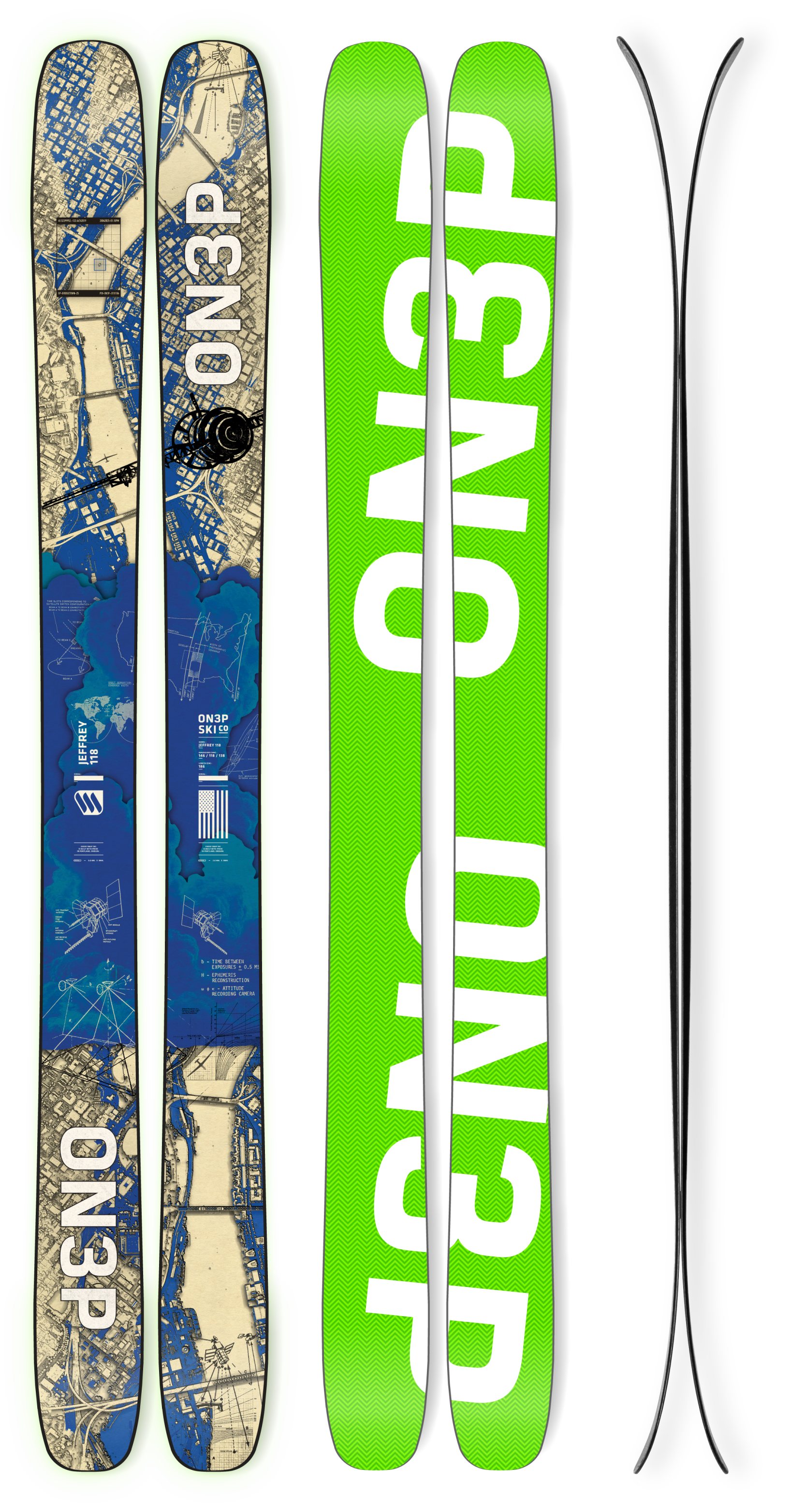 2026 ON3P - JEFFREY 118 - All Mountain Freestyle Skis – ON3P Skis