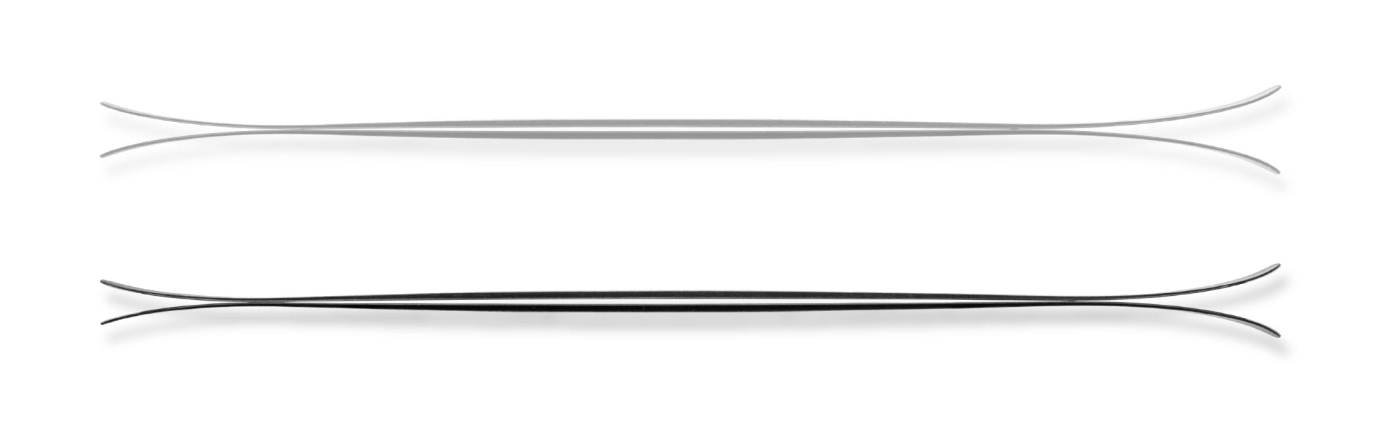 Side profile of an all mountain directional model with Ripper Rocker